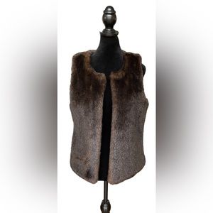 Worthington: Brown Faux Fur Vest